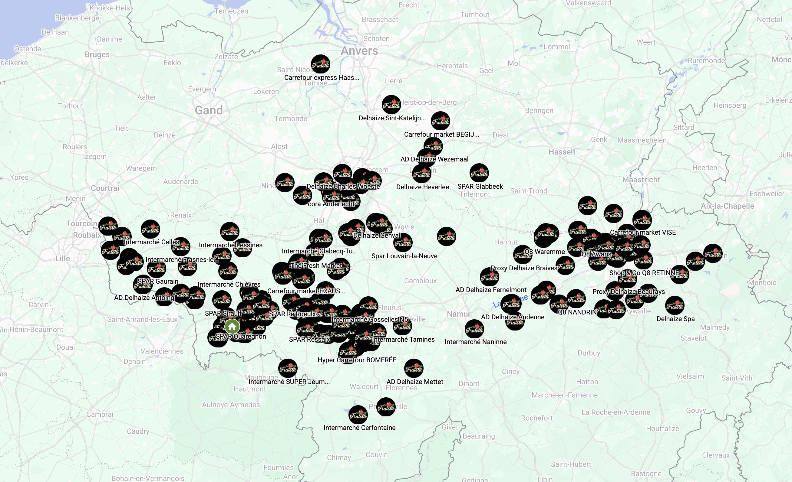 Plus de 80 points de vente — 2023